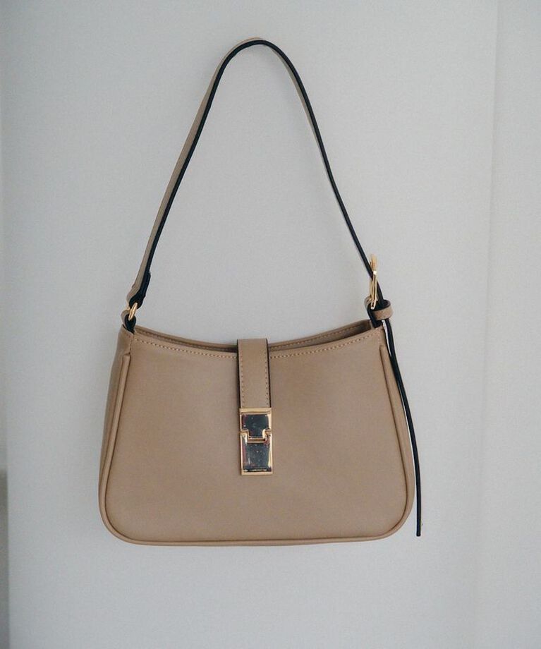 YECCA VECCA「メタルポイントワンハンドルバッグ」|ショルダー・メッセンジャー|Beige