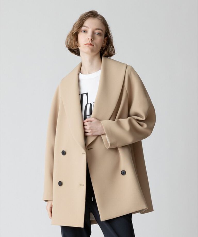 allureville「ポリエステルショールカラーミドルタケコート」|その他|ベージュ