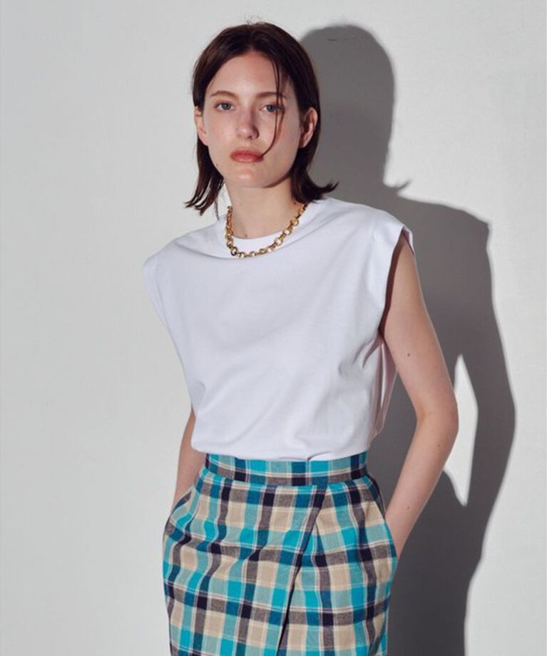 allureville「強撚天竺タックトップス」|Tシャツ・カットソー|オフホワイト