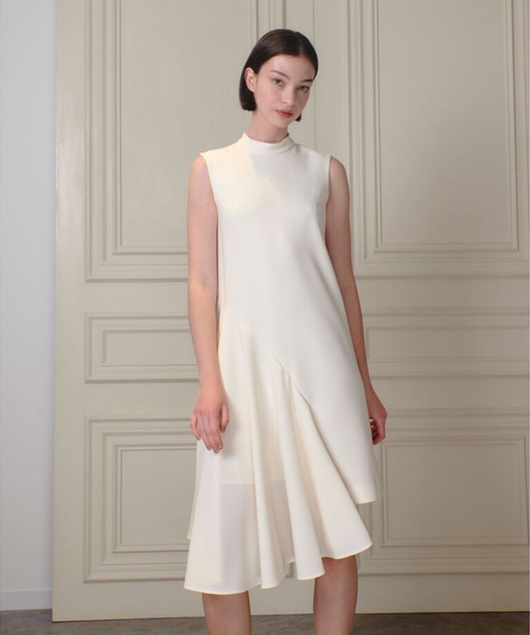 LOULOU WILLOUGHBY「【LOULOU WILLOUGHBY】アシメドレープミニワンピース」|ワンピース|