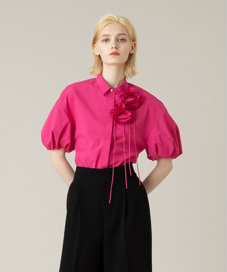 LOULOU WILLOUGHBY「【LOULOU WILLOUGHBY】コサージュシャツ」|シャツ・ブラウス|