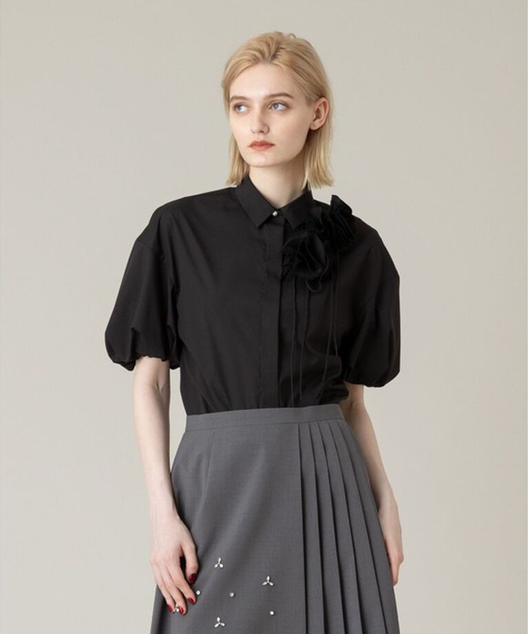 LOULOU WILLOUGHBY「【LOULOU WILLOUGHBY】コサージュシャツ」|シャツ・ブラウス|