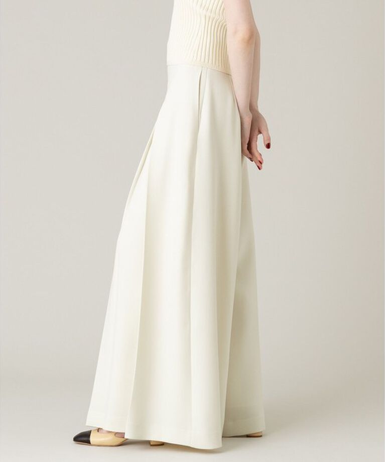 LOULOU WILLOUGHBY「【LOULOU WILLOUGHBY】ジョーゼットタックワイドパンツ」|その他|