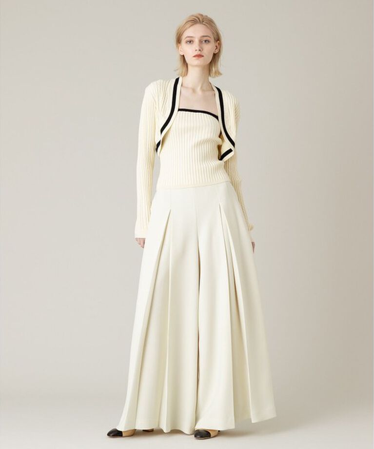 LOULOU WILLOUGHBY「【LOULOU WILLOUGHBY】ジョーゼットタックワイドパンツ」|その他|