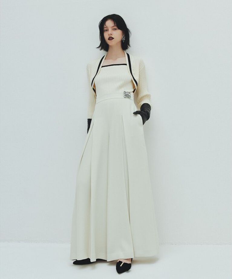 LOULOU WILLOUGHBY「【LOULOU WILLOUGHBY】ジョーゼットタックワイドパンツ」|その他|