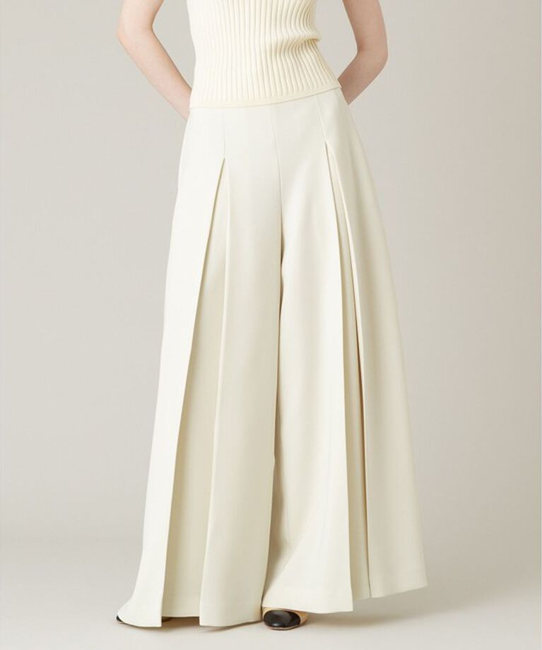 LOULOU WILLOUGHBY「【LOULOU WILLOUGHBY】ジョーゼットタックワイドパンツ」|その他|