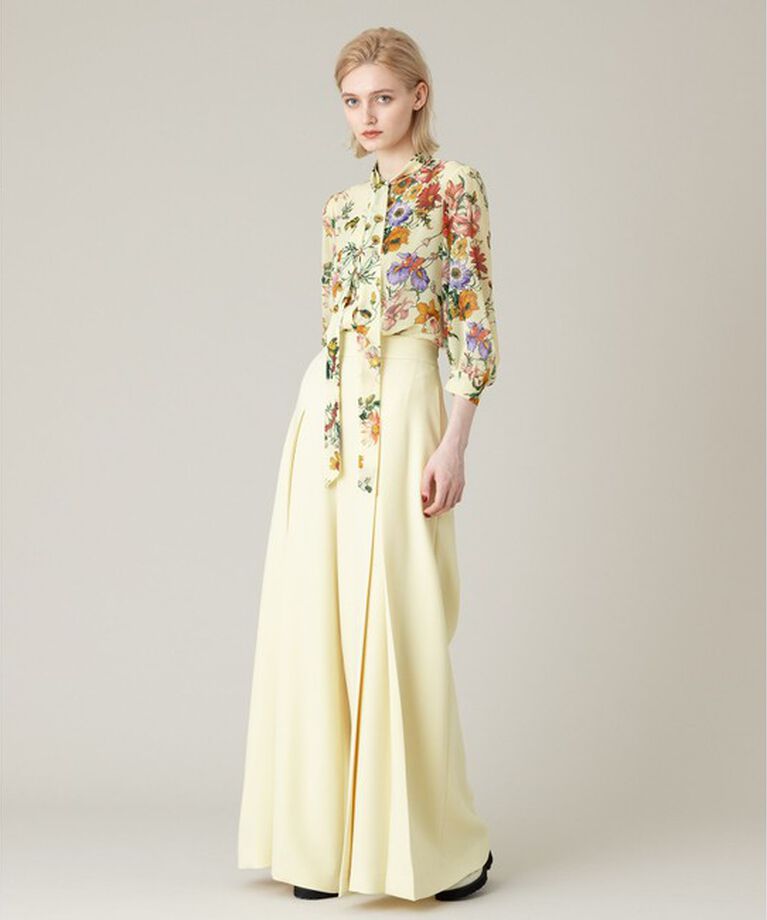 LOULOU WILLOUGHBY「【LOULOU WILLOUGHBY】ジョーゼットタックワイドパンツ」|その他|