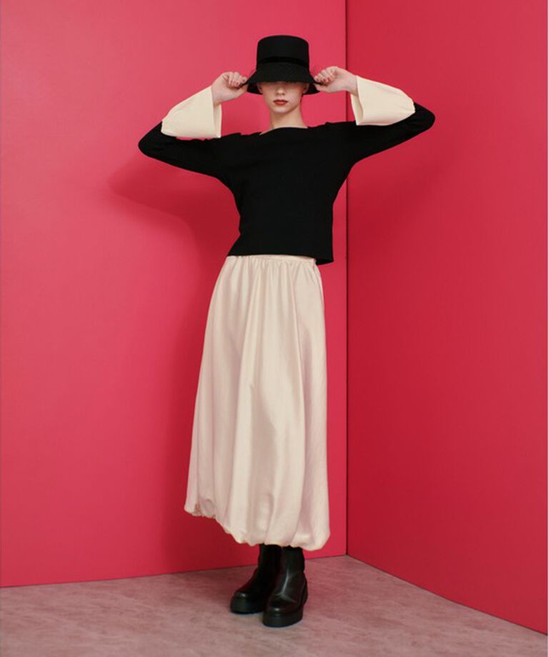 LOULOU WILLOUGHBY「【LOULOU WILLOUGHBY】チンツサテンバルーンスカート」|スカート|