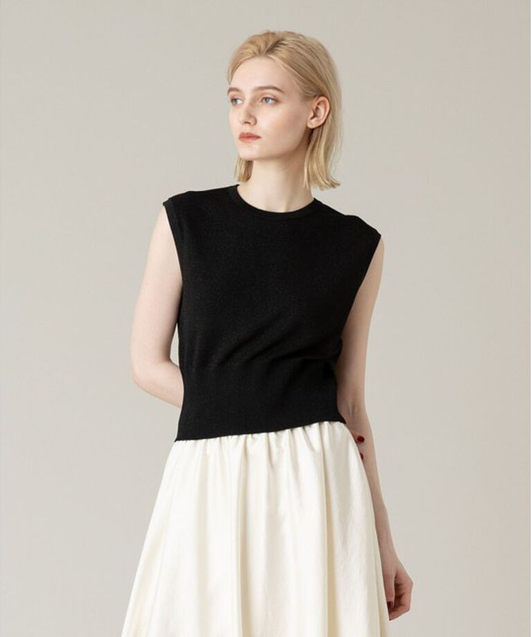 LOULOU WILLOUGHBY「【LOULOU WILLOUGHBY】リブコルセットラメプルオーバー」|その他|