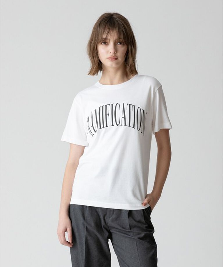 allureville「ダブルフォントメッセージT」|Tシャツ・カットソー|オフホワイト