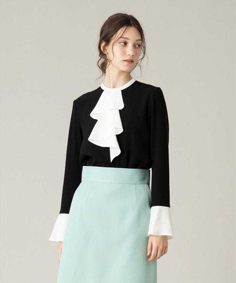 LOULOU WILLOUGHBY「【LOULOU WILLOUGHBY】ラッフルスタンドブラウス」|シャツ・ブラウス|