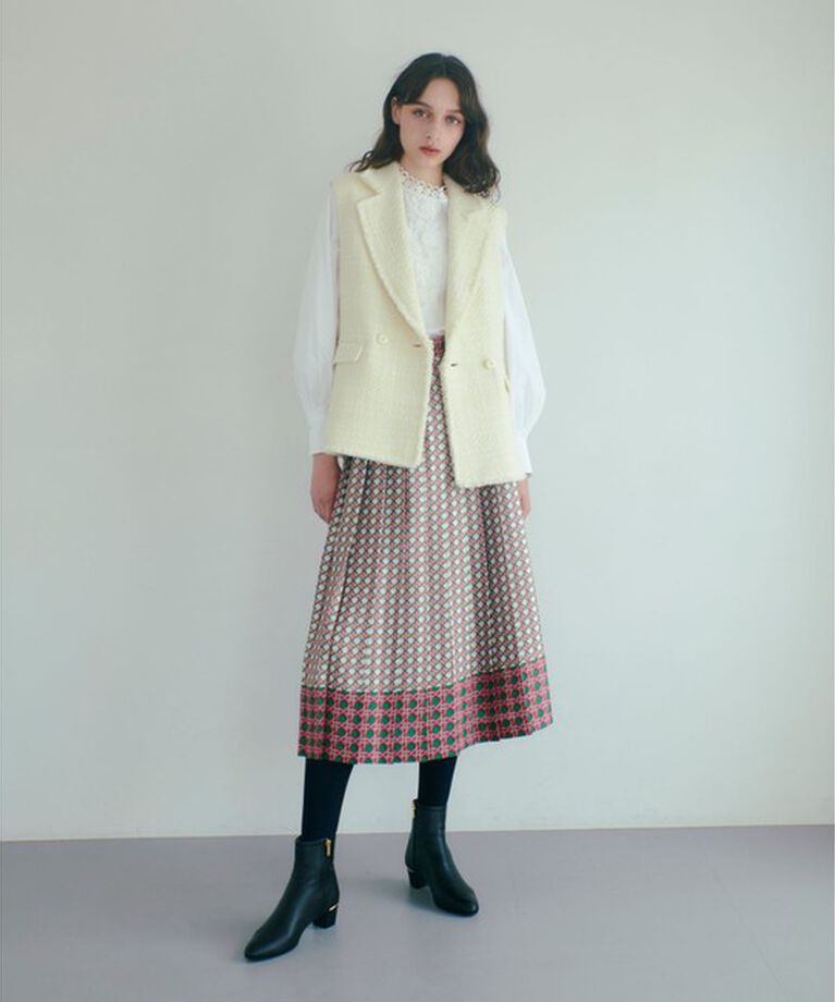 LOULOU WILLOUGHBY「【LOULOU WILLOUGHBY】ジオリカラメツイードジレ」|その他|