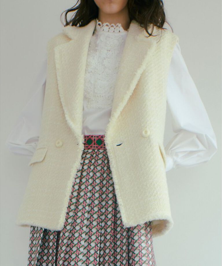 LOULOU WILLOUGHBY「【LOULOU WILLOUGHBY】ジオリカラメツイードジレ」|その他|
