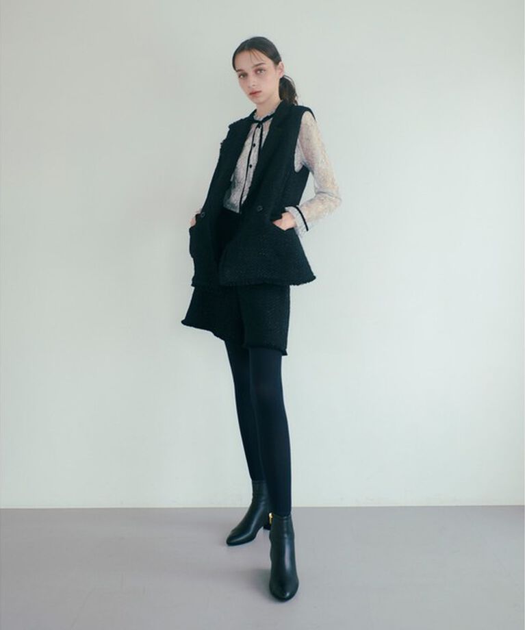 LOULOU WILLOUGHBY「【LOULOU WILLOUGHBY】ジオリカラメツイードジレ」|その他|