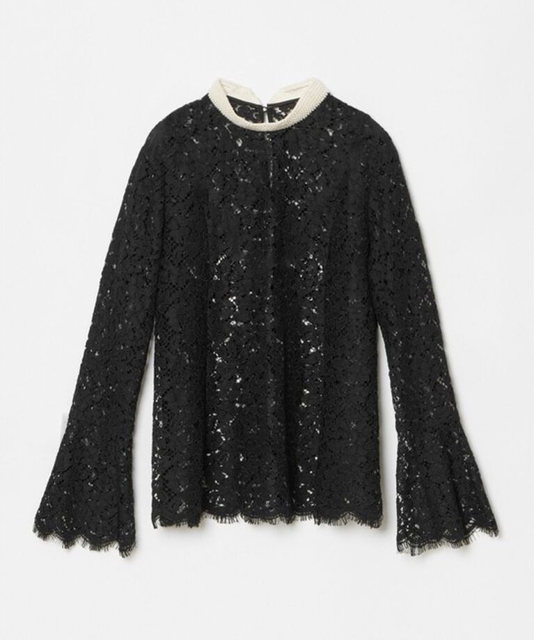 LOULOU WILLOUGHBY「【LOULOU WILLOUGHBY】パールネックレースブラウス」|シャツ・ブラウス|