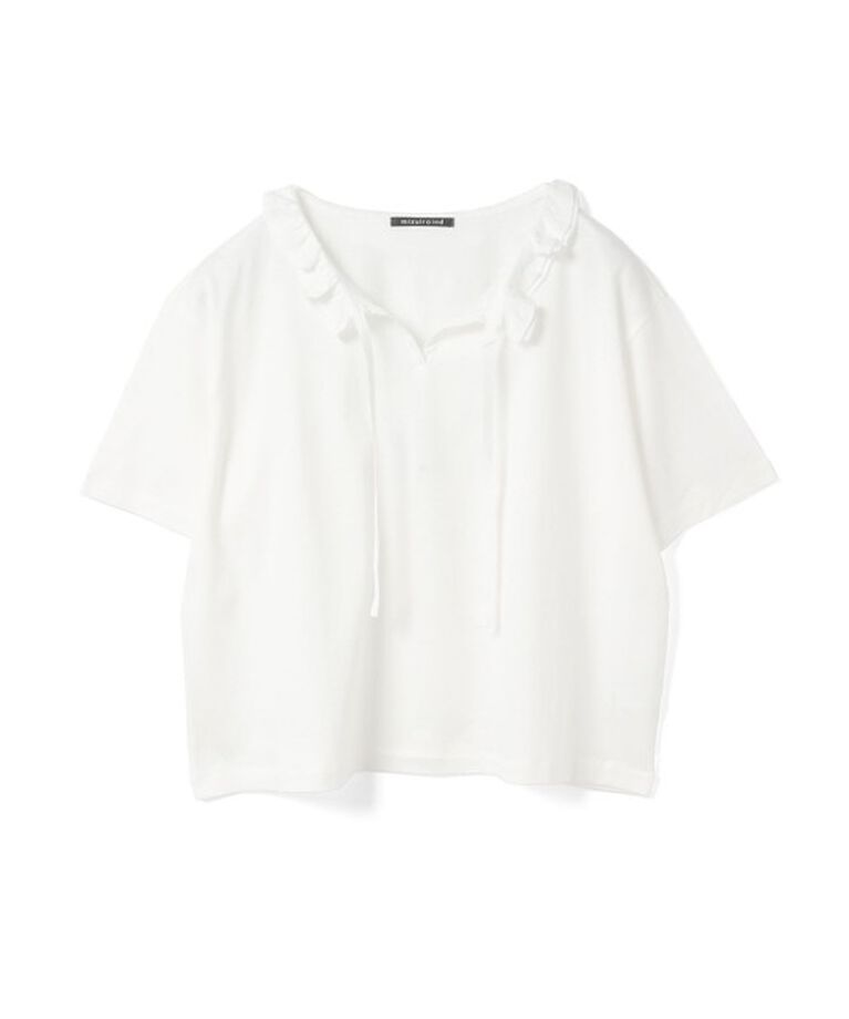 mizuiro ind「mizuiro ind フリル襟プルオーバー」|Tシャツ・カットソー|