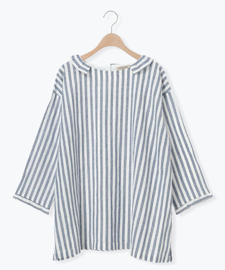 Samansa Mos2「【Cross×Linen】フリルカラーブラウス」|シャツ・ブラウス|