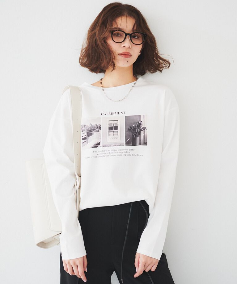 UNTITLED「プリントTシャツ」|Tシャツ・カットソー|オフホワイト(103