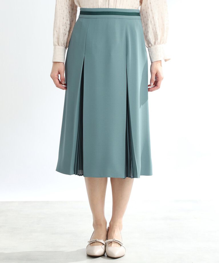 Reflect「【春SALE／手洗い可】シフォンプリーツドッキングスカート」|スカート|