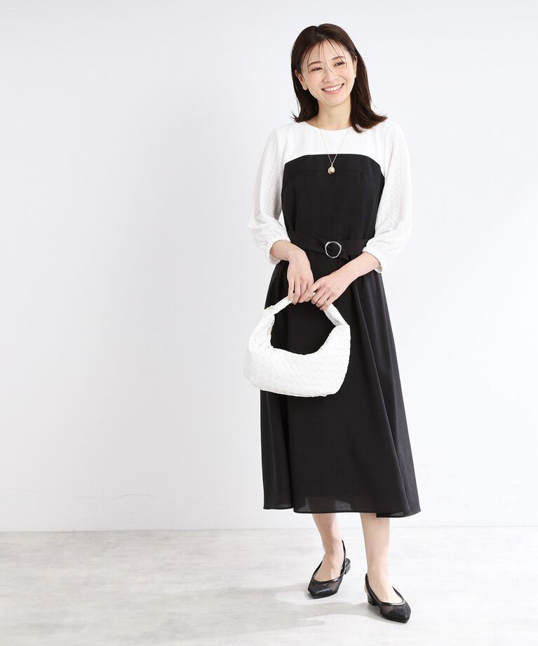 Reflect「【ショルダー付き／長財布も入る！】レザー調メッシュバッグ」|ハンドバッグ|