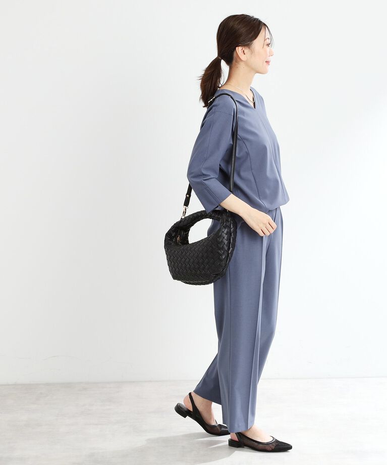 Reflect「【ショルダー付き／長財布も入る！】レザー調メッシュバッグ」|ハンドバッグ|