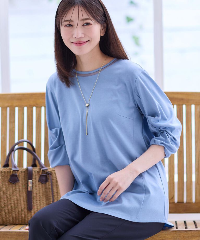 Reflect「【接触冷感／洗える】六分袖ジャージプルオーバー」|Tシャツ・カットソー|