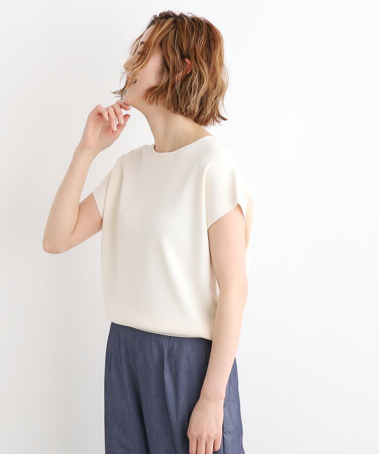 grove「【夏に嬉しい機能付き】やわらかドライタッチフレンチスリーブニット」|ニット・セーター|