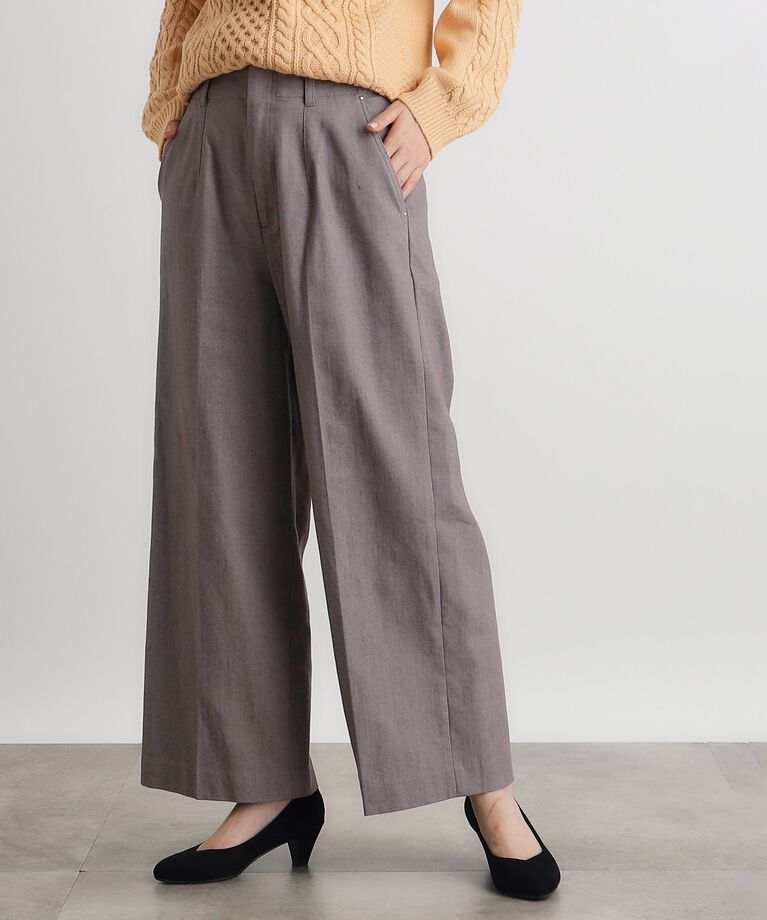 grove「裏起毛デニムライクストレートワイドパンツ」|その他|