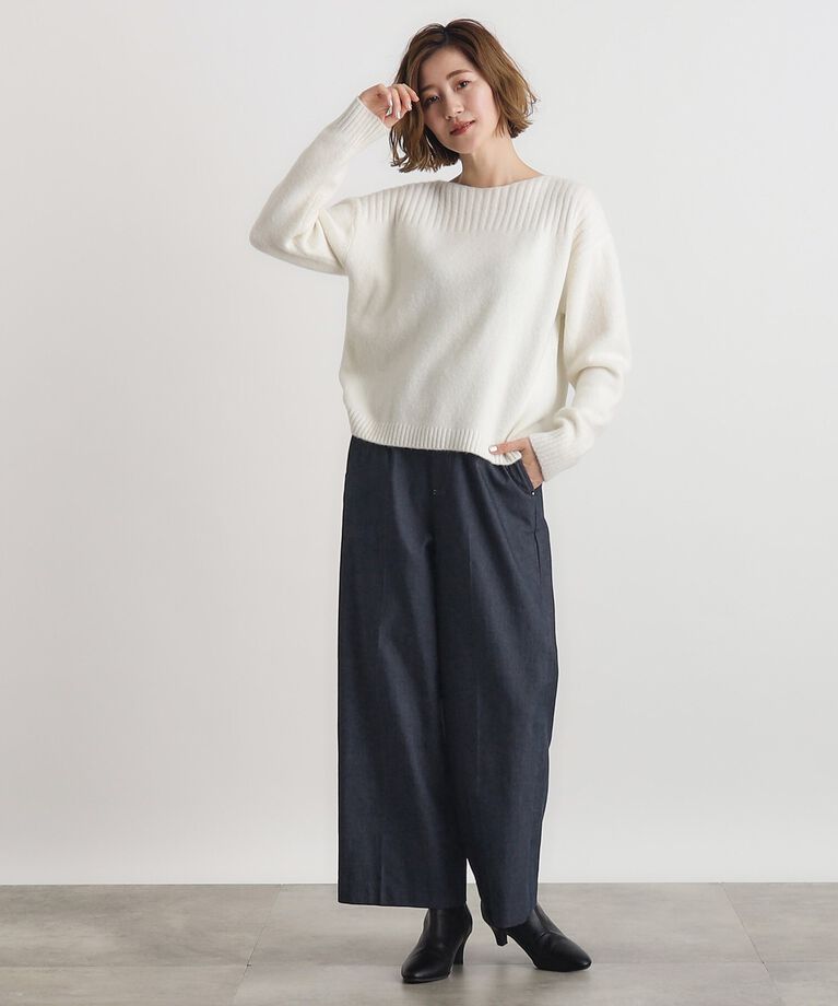 grove「裏起毛デニムライクストレートワイドパンツ」|その他|