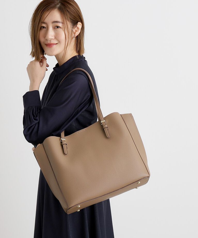 grove「【人間工学】サイドスリットメタルバートート」|トートバッグ|
