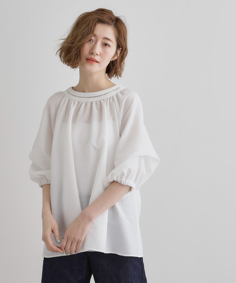 grove「2WAYサッカースモックブラウス」|シャツ・ブラウス|