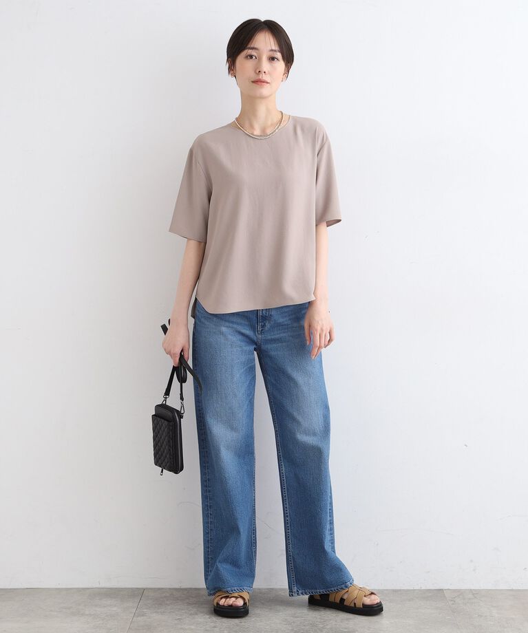 INDIVI「【洗える／UVケア／SETUP可能】バックシャンブラウス」|シャツ・ブラウス|