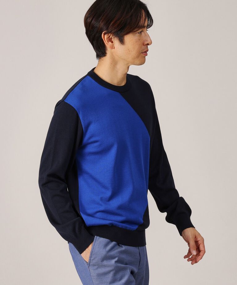 TAKEO KIKUCHI「【Made in JAPAN】スクエア インターシャ ニット」|ニット・セーター|
