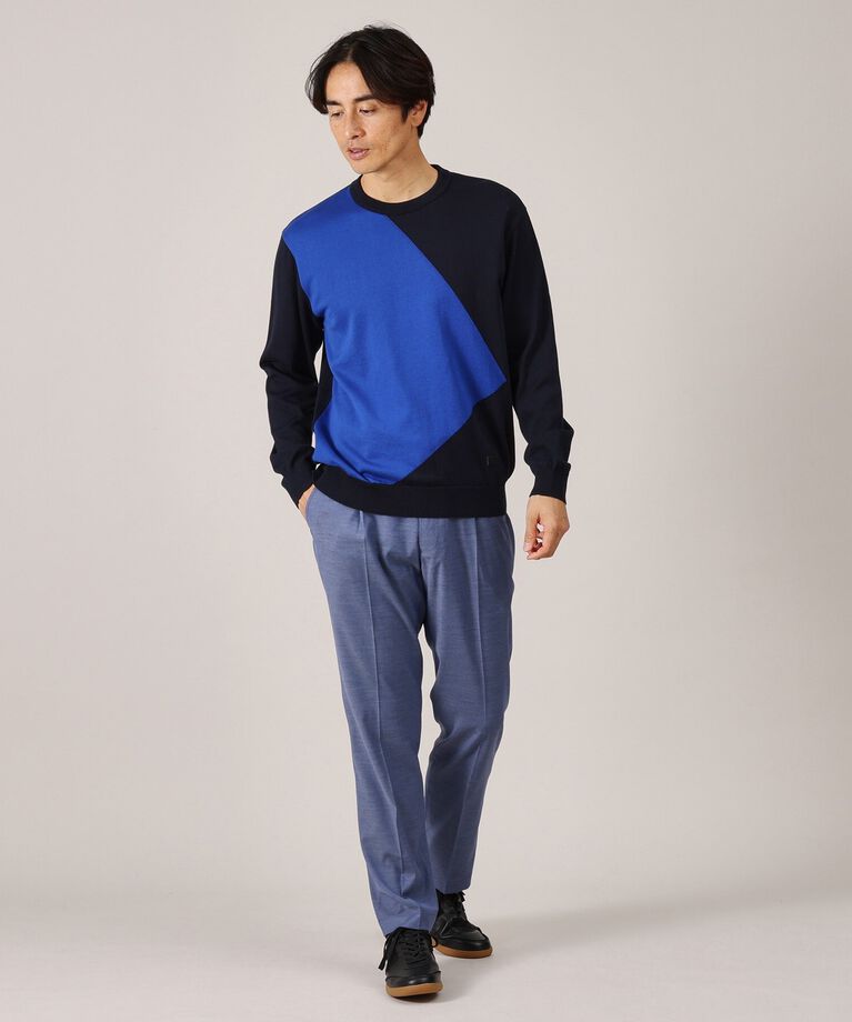 TAKEO KIKUCHI「【Made in JAPAN】スクエア インターシャ ニット」|ニット・セーター|