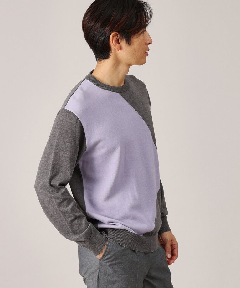 TAKEO KIKUCHI「【Made in JAPAN】スクエア インターシャ ニット」|ニット・セーター|