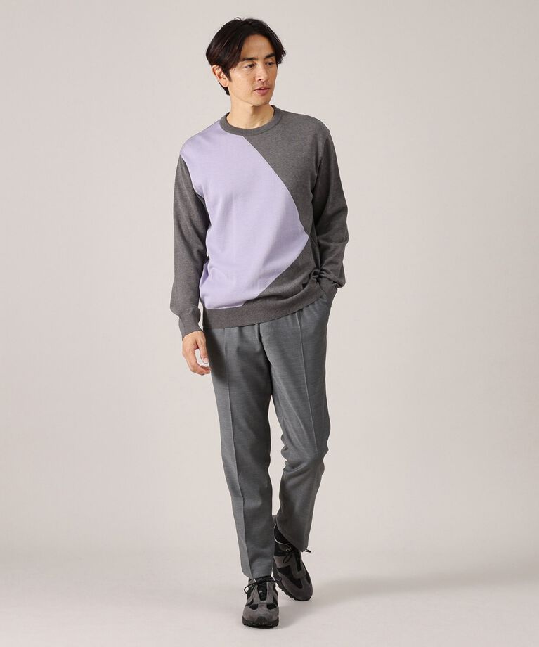 TAKEO KIKUCHI「【Made in JAPAN】スクエア インターシャ ニット」|ニット・セーター|