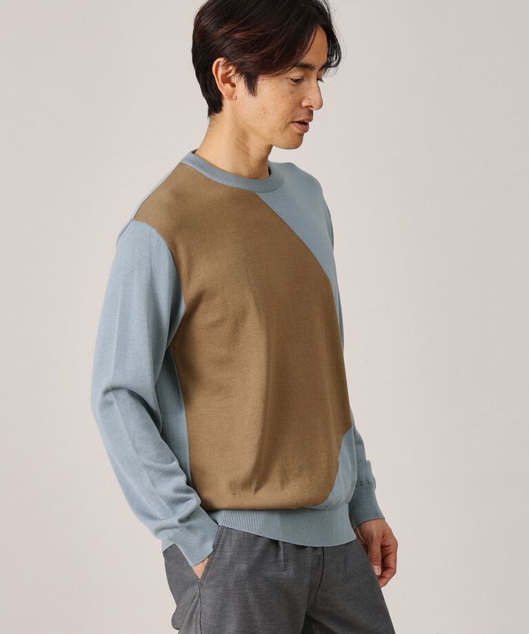 TAKEO KIKUCHI「【Made in JAPAN】スクエア インターシャ ニット」|ニット・セーター|