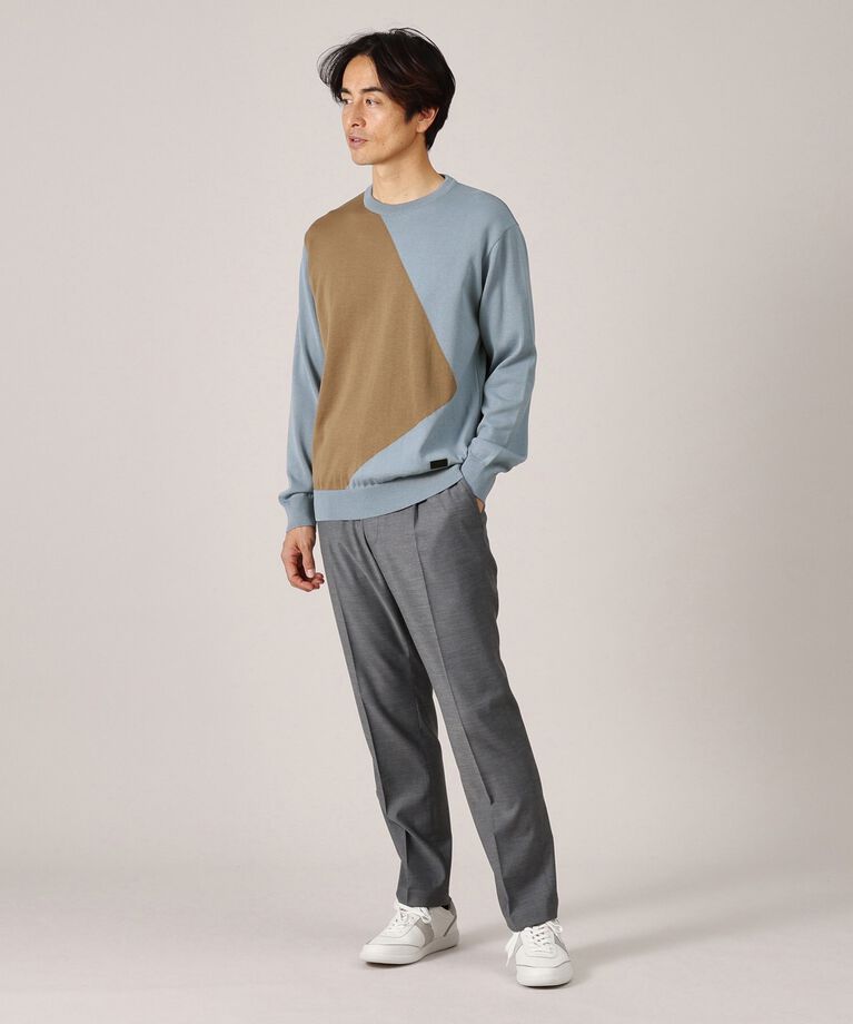 TAKEO KIKUCHI「【Made in JAPAN】スクエア インターシャ ニット」|ニット・セーター|