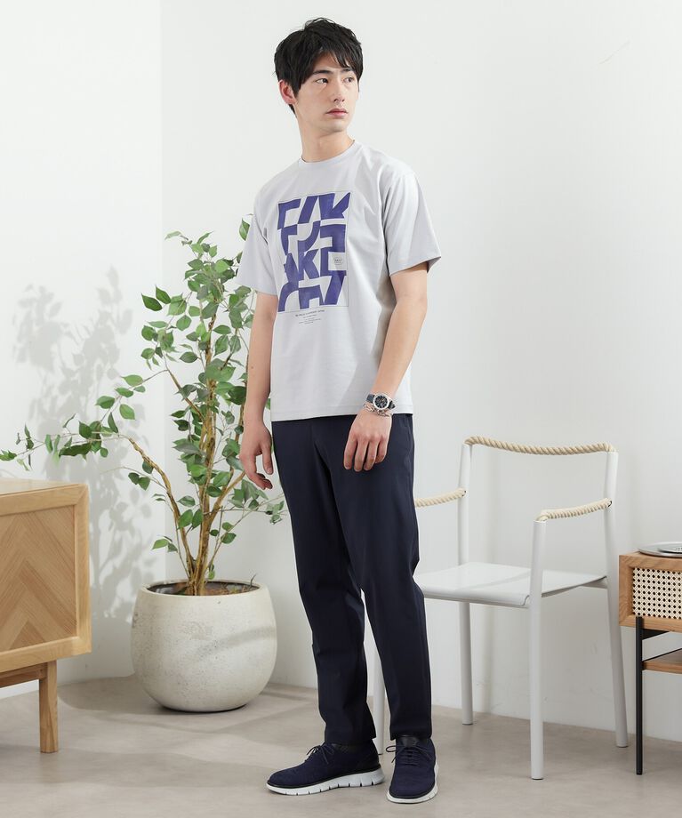 TAKEO KIKUCHI「【Made in JAPAN】パズル柄 半袖ポンチ Tシャツ」|Tシャツ・カットソー|