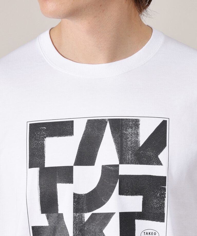 TAKEO KIKUCHI「【Made in JAPAN】パズル柄 半袖ポンチ Tシャツ」|Tシャツ・カットソー|