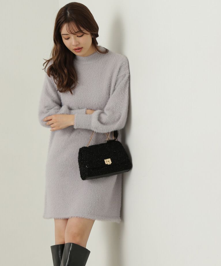 PROPORTION BODY DRESSING「ラメフェザーミニワンピース」|ワンピース|