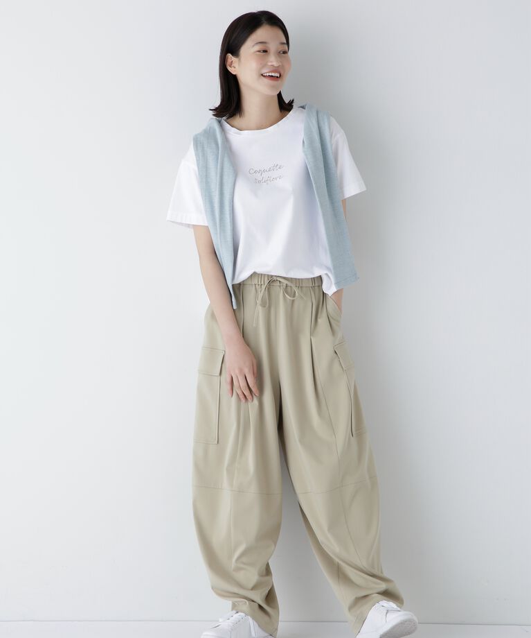  「◆キュプラポリエステル フィブリルサテンストレッチパンツ」|その他|