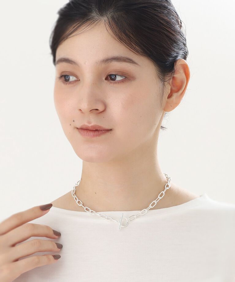 COCOSHNIK ONKITSCH「シルバー リンクチェーン ショートマンテルネックレス」|ネックレス|