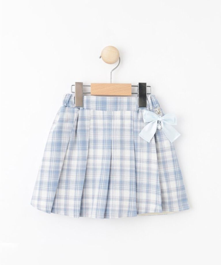 SHOO･LA･RUE「【110-140cm】チャーム付きチェックプリーツスカパン」|スカート|