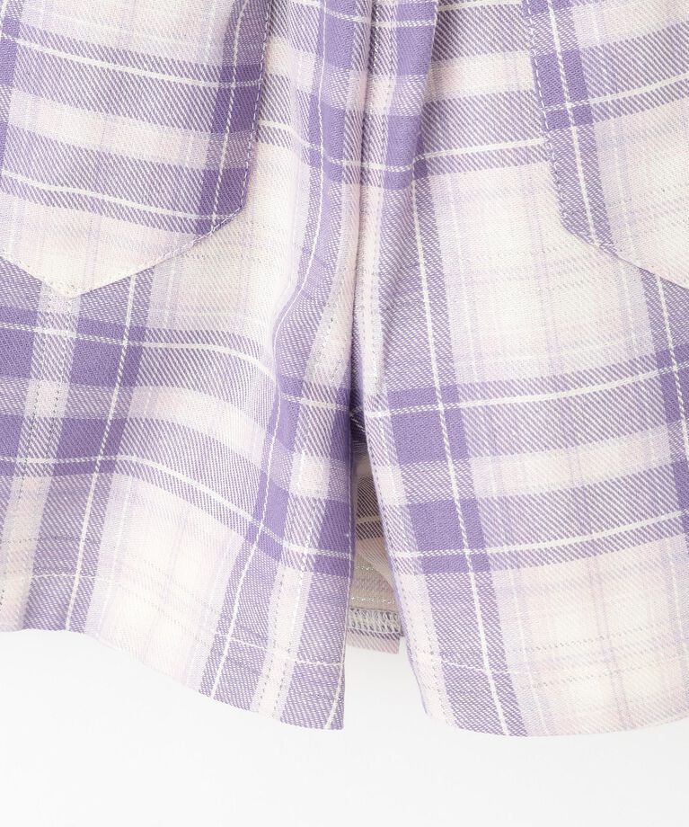 SHOO･LA･RUE「【110-140cm】チャーム付きチェックプリーツスカパン」|スカート|