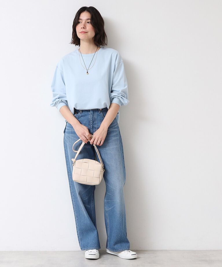 Dessin「【360度可愛い・洗える】バックヘンリーカットソー（9分袖/XS~L）」|Tシャツ・カットソー|