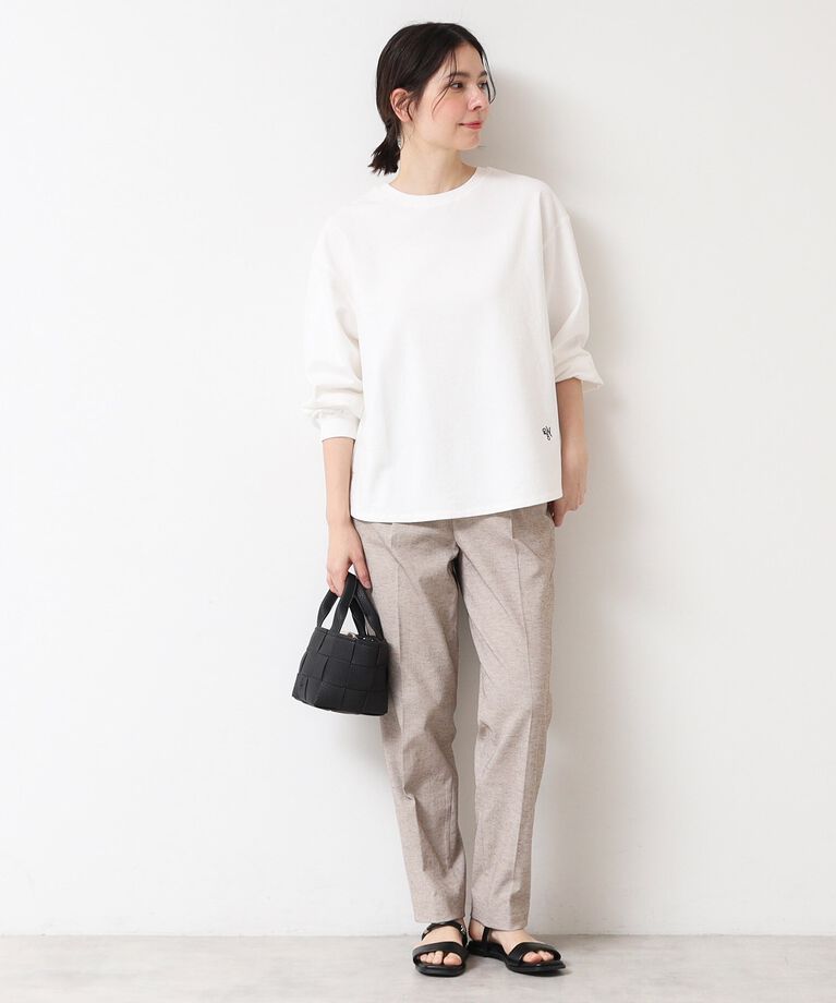 Dessin「【360度可愛い・洗える】バックヘンリーカットソー（9分袖/XS~L）」|Tシャツ・カットソー|