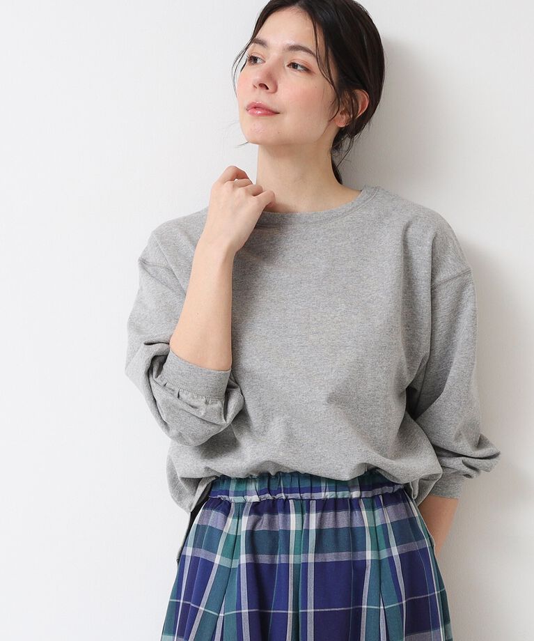 Dessin「【360度可愛い・洗える】バックヘンリーカットソー（9分袖/XS~L）」|Tシャツ・カットソー|