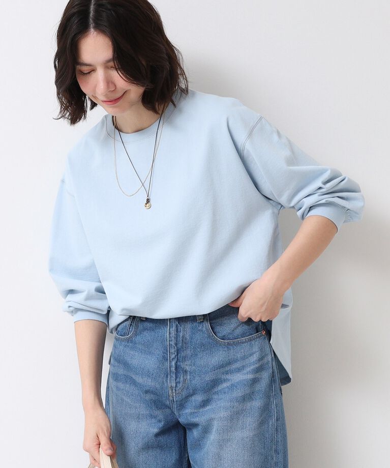 Dessin「【360度可愛い・洗える】バックヘンリーカットソー（9分袖/XS~L）」|Tシャツ・カットソー|