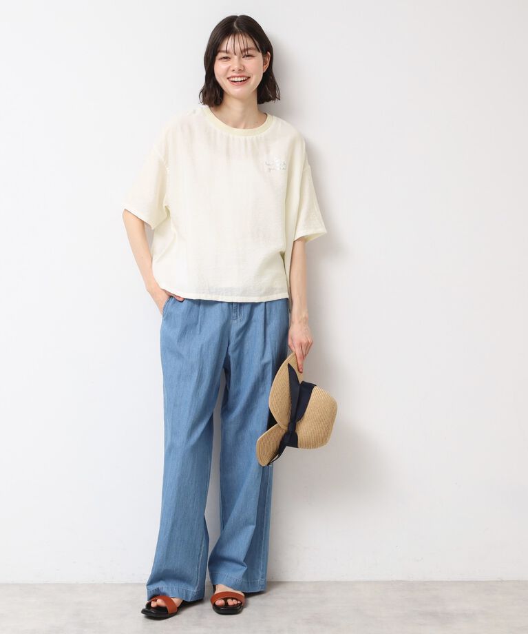 Dessin「【洗える・4サイズ展開】ロゴ入りブラウス（XS～L）」|シャツ・ブラウス|